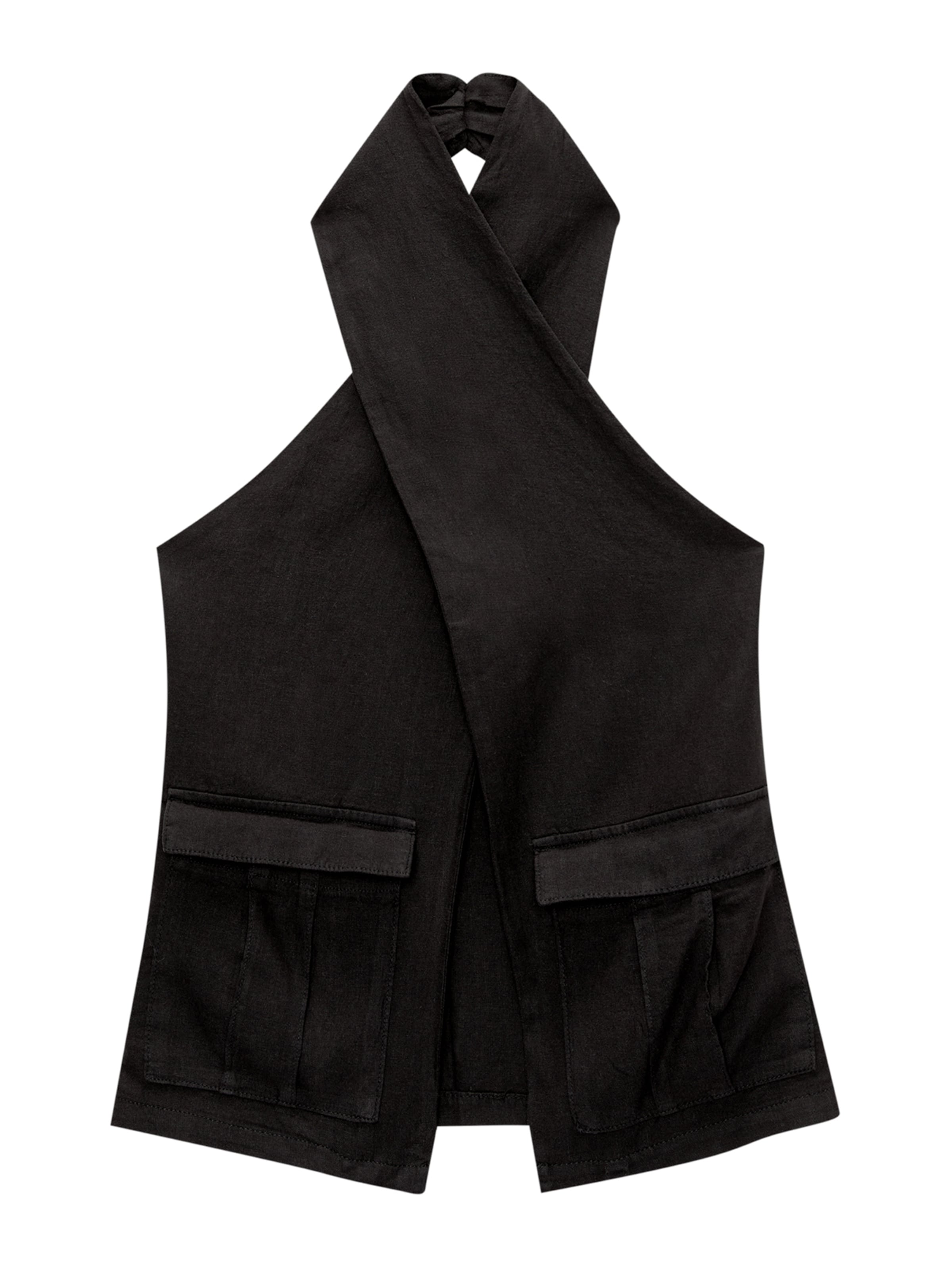 Pull&Bear Top in Zwart: voorkant