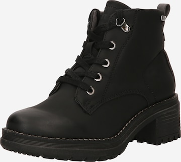 JANA Lace-Up Ankle Boots in Black: front