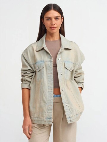 Dilvin Between-Season Jacket in Blue: front