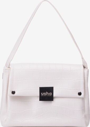 usha BLACK LABEL Schoudertas in Wit: voorkant