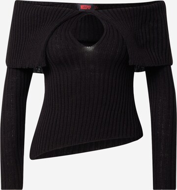 Pull-over Misspap en noir : devant