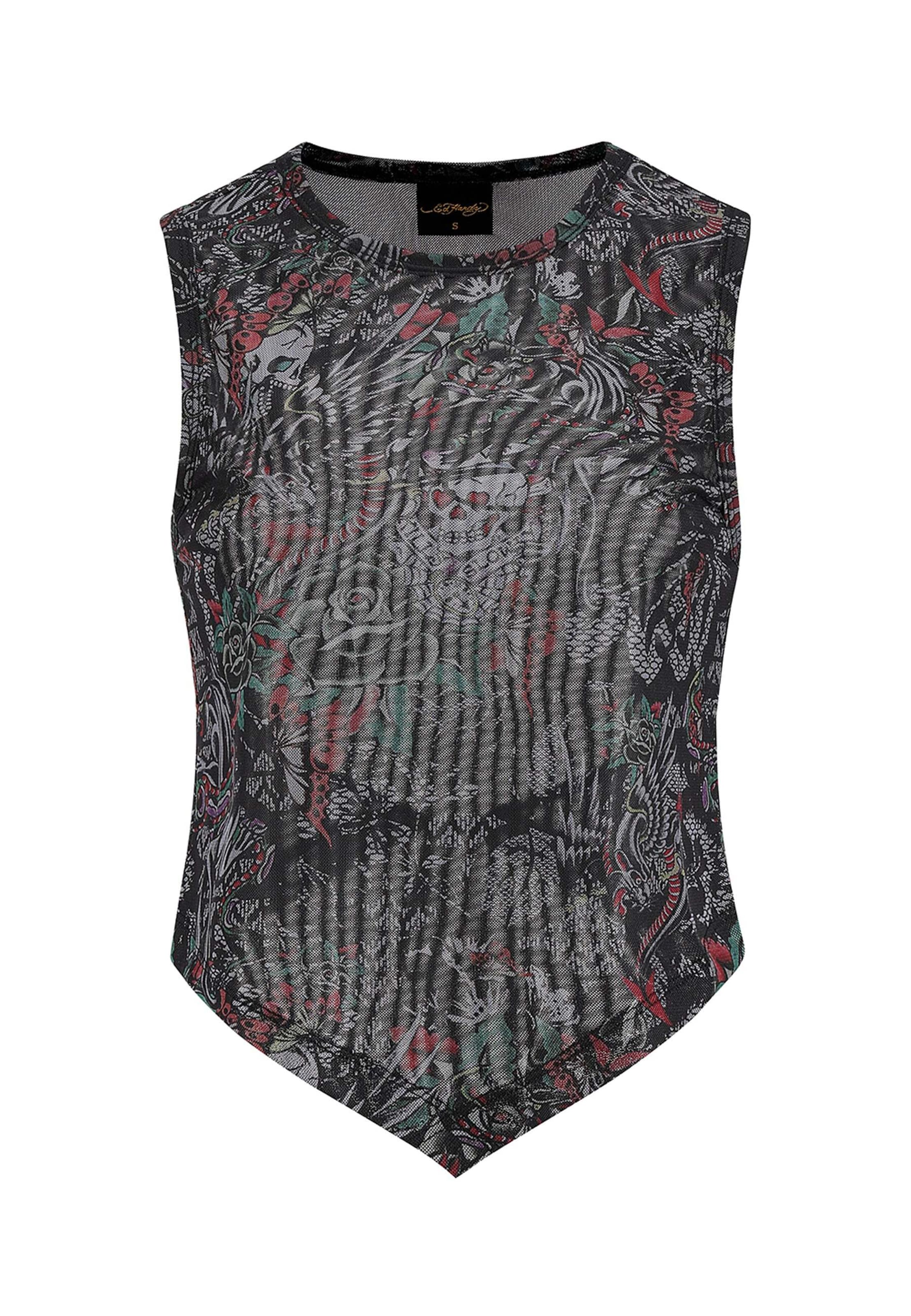 Ed HardyBluza 'Dragon Repeat' - crna boja: prednji dio