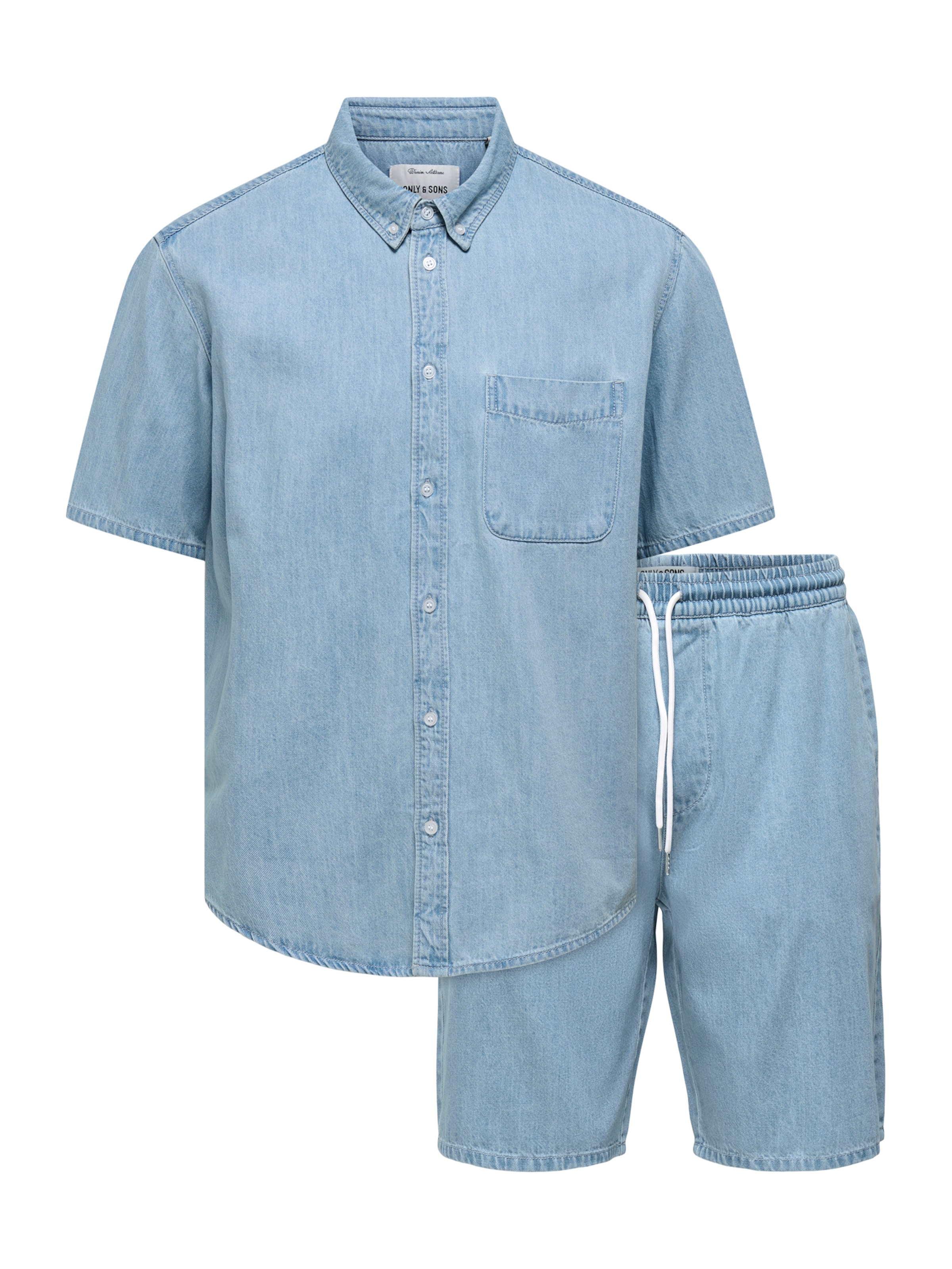 Only & Sons Regular fit Button Up Shirt 'ONSORSON' in Blue: front