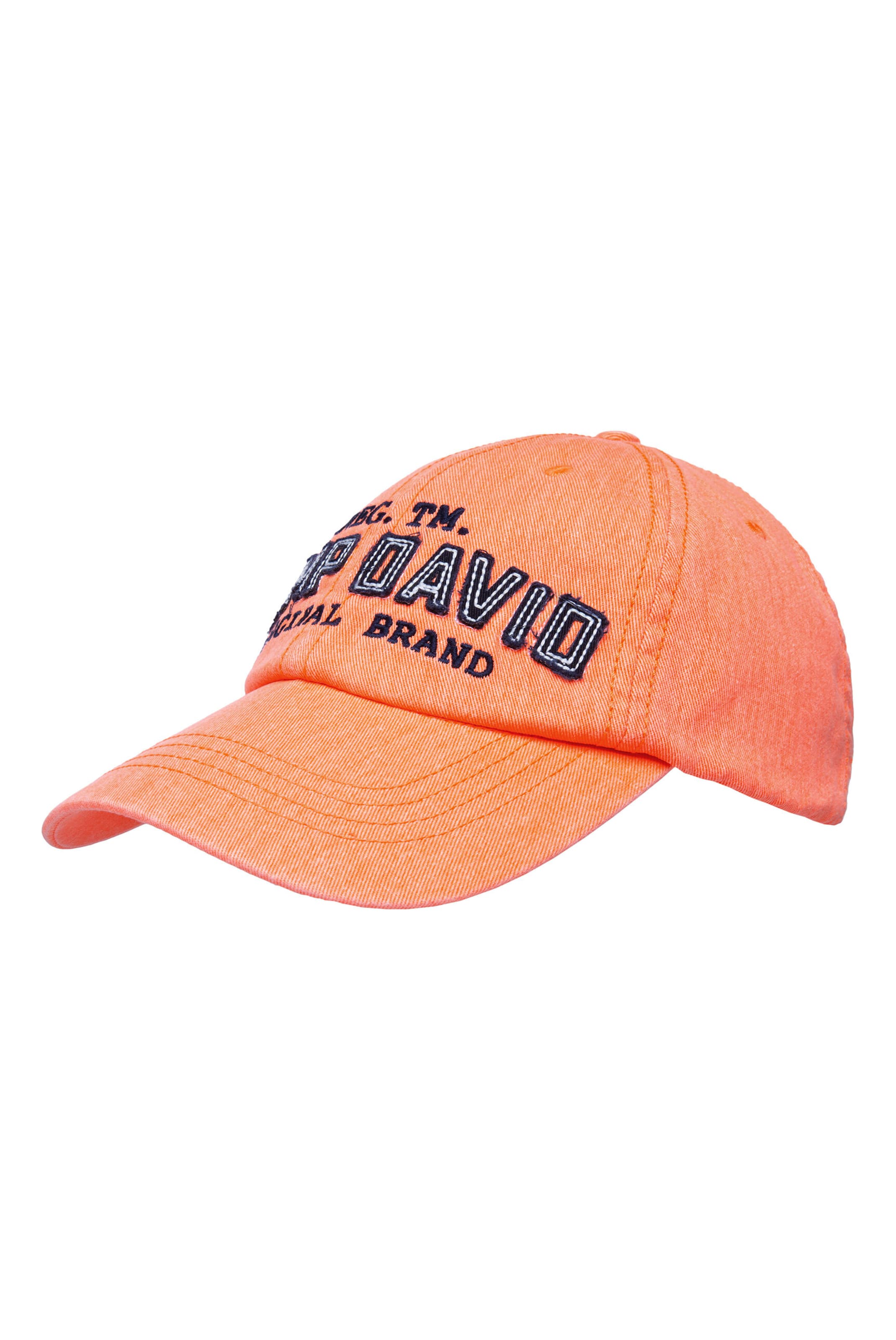 CAMP DAVID Base Cap mit Logo-Applikation in Orange: Vorderseite