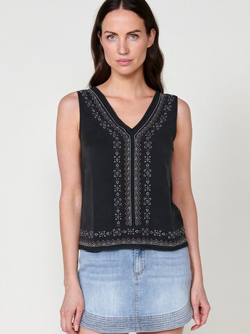 Camicia da donna di KOROSHI in nero: frontale