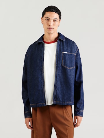 GUESS JEANS Välikausitakki värissä sininen: etupuoli