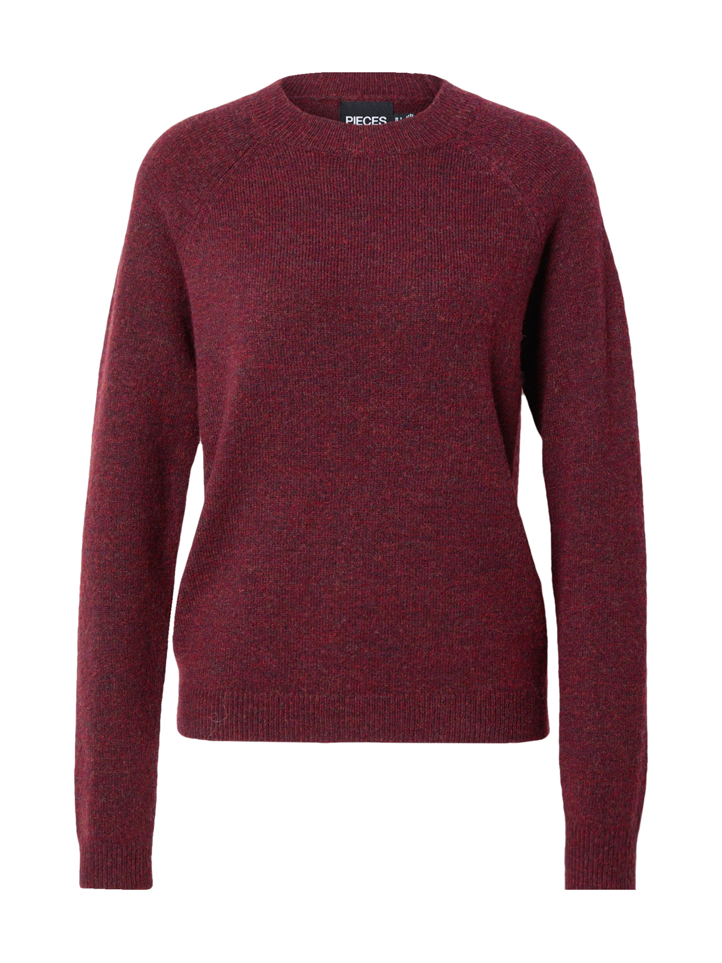 PIECES Sveter - Červená: predná strana
