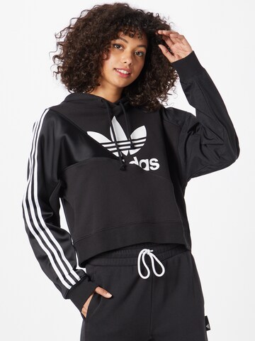 Bluză de molton de la ADIDAS ORIGINALS pe negru: față