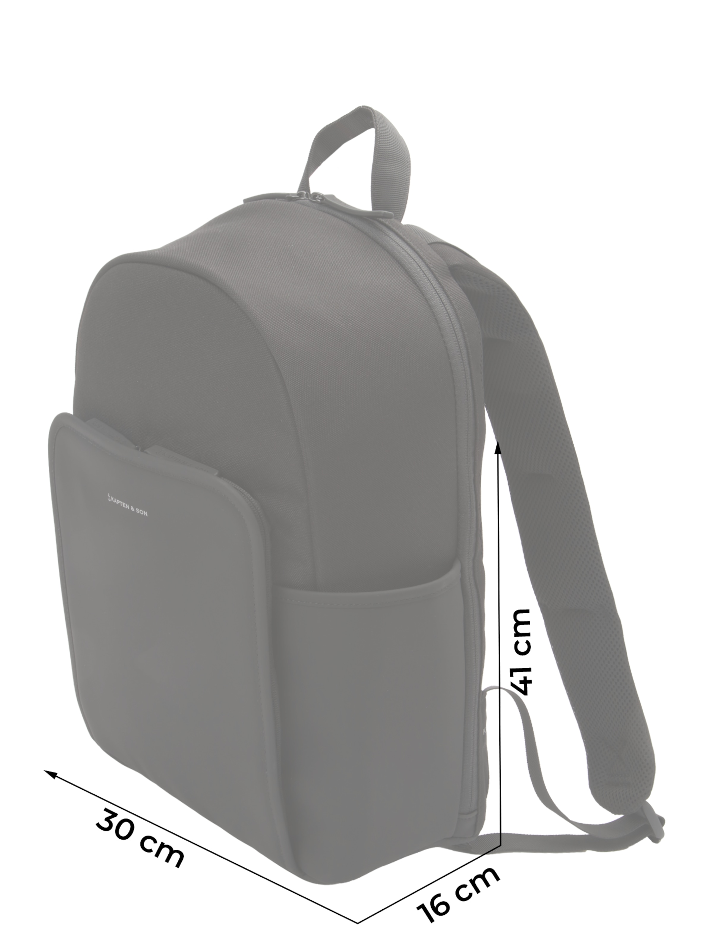 Kapten & Son - Mochila 'Aalborg' en negro