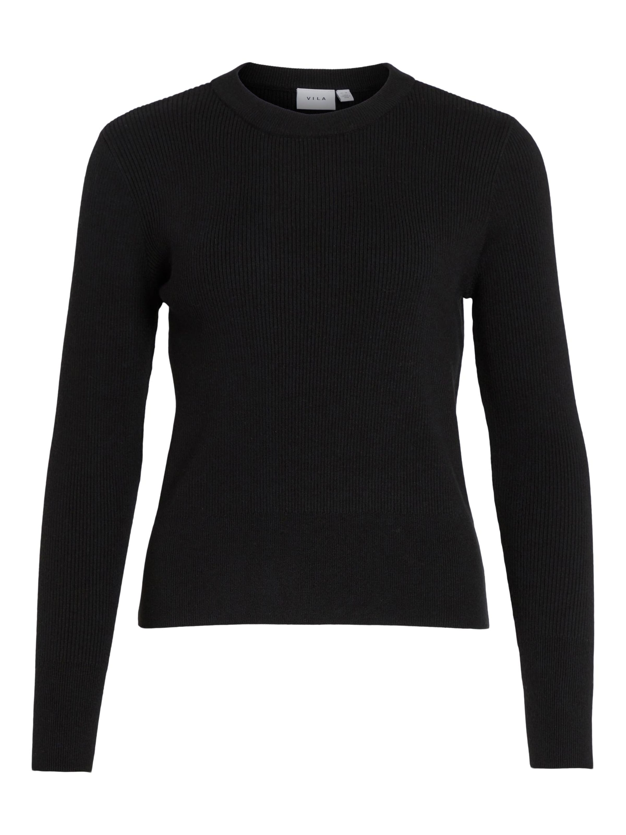 VILA Sweater 'VIComfy' in Black: front