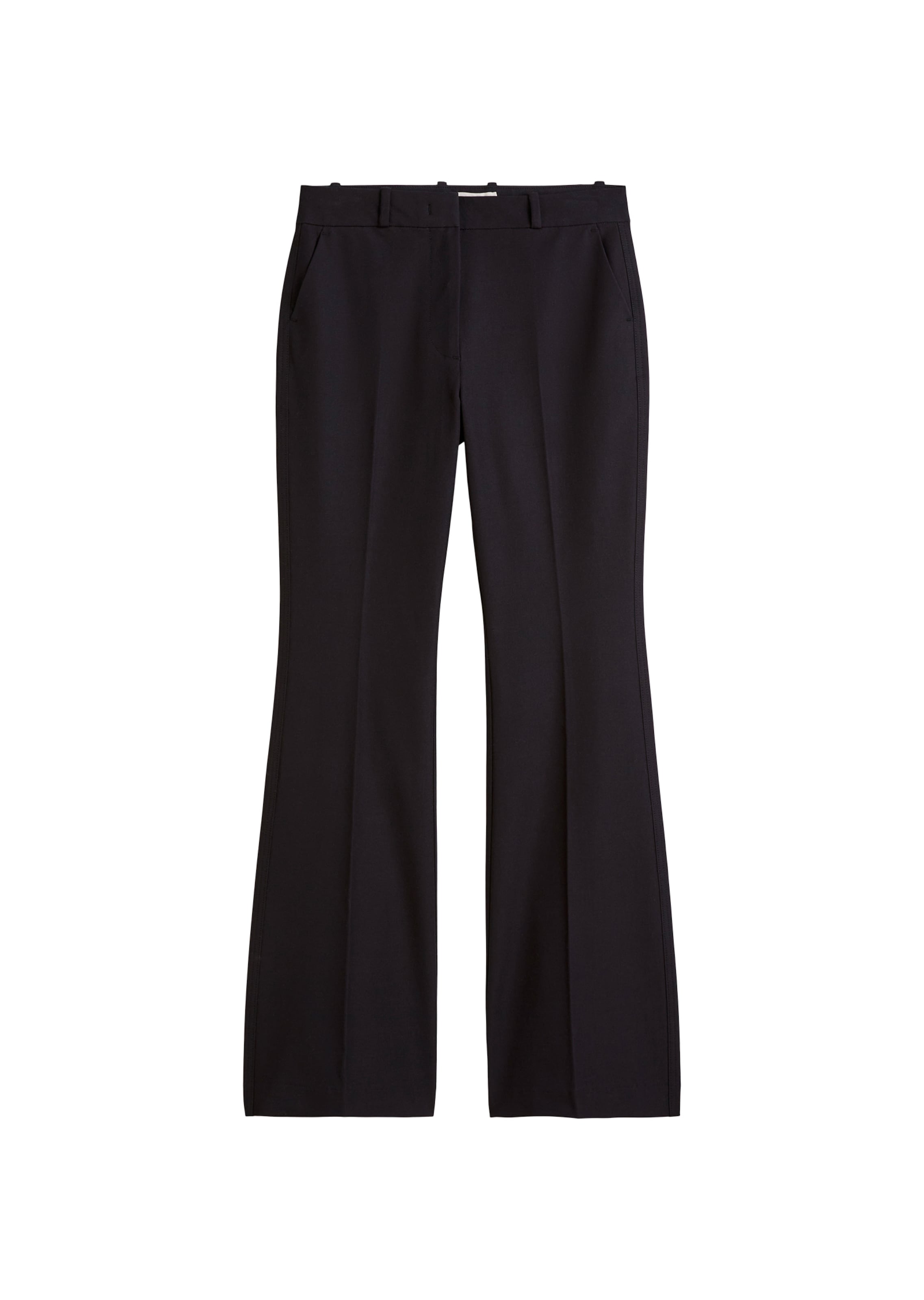 Marc O&#x27;Polo Flared Pleated Pants in Blue: front
