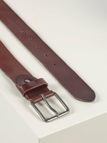 Howard London Belt 'Leather Belt George Dark Brown' in Brown