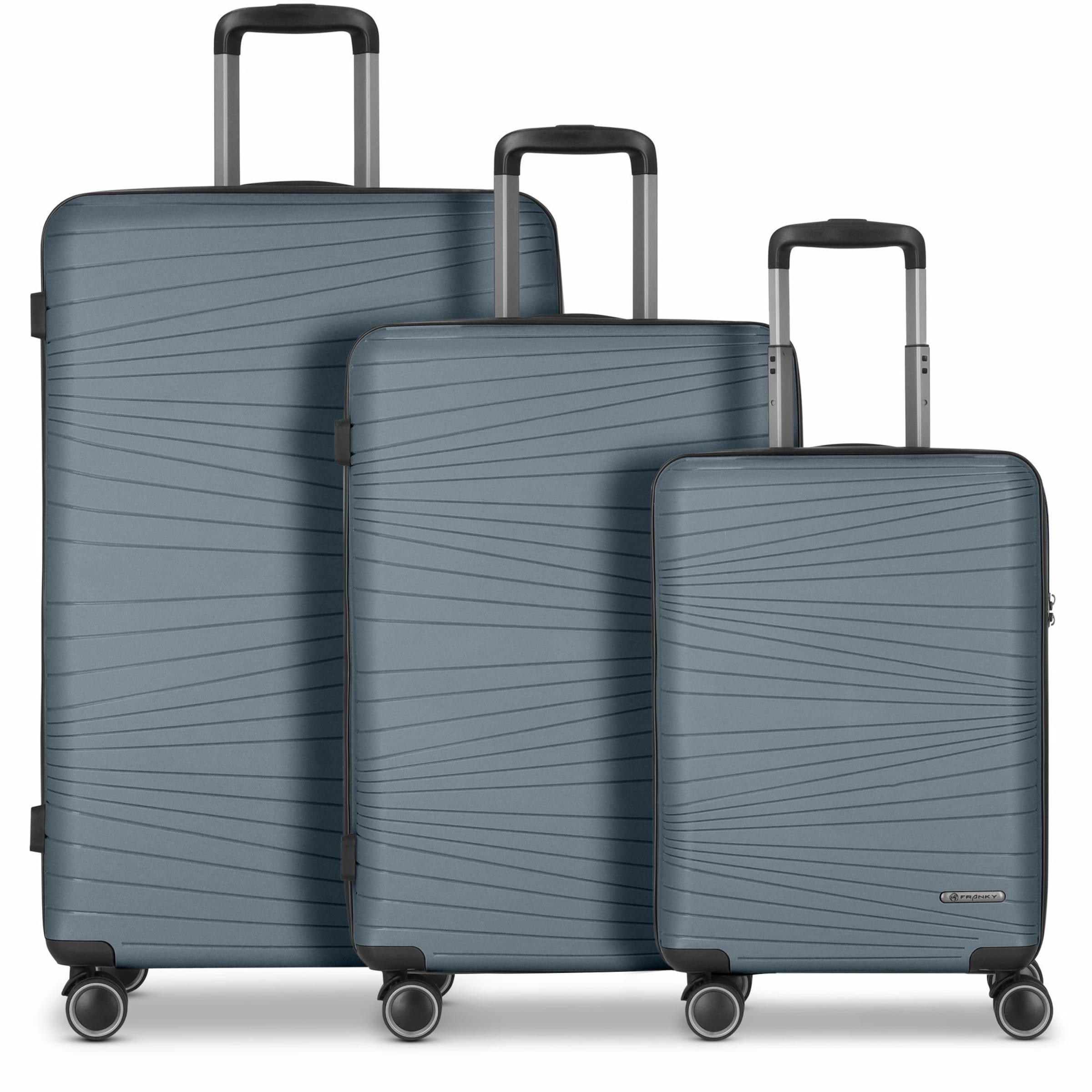 Franky Suitcase set 'Dallas 3.0' in Grey: front