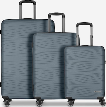 Franky Suitcase Set 'Dallas 3.0' in Grey: front