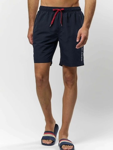 U.S. POLO ASSN. Zwemshorts ' Casey ' in Blauw: voorkant