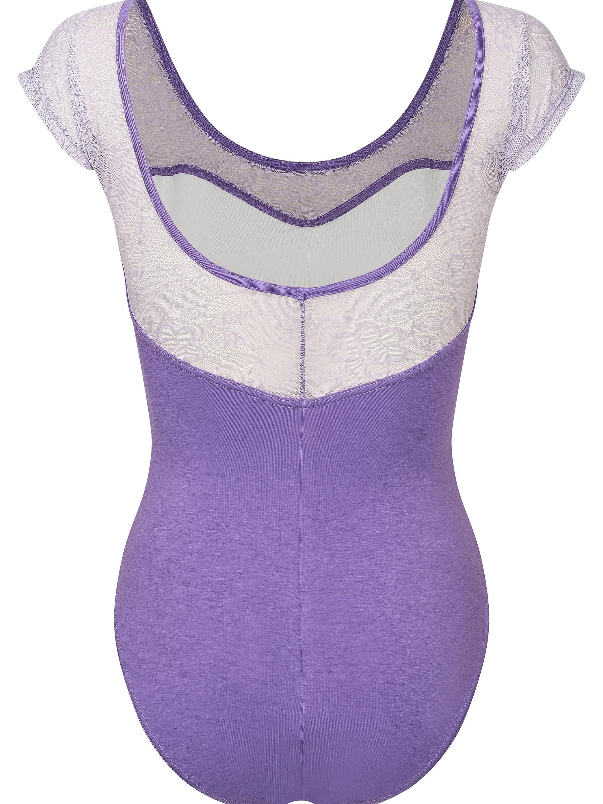 Tanzmuster Athletic Bodysuit 'Natalie' in Purple