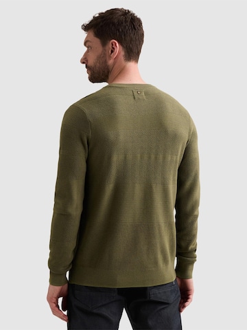 PME Legend Pullover 'Pullover with crewneck and stripe pattern' i grøn