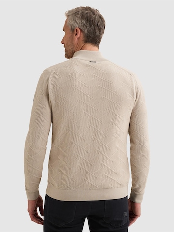 VANGUARD - Jersey 'Pullover with half-zip and allover texture' en gris