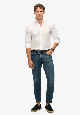Superdry Slim fit Button Up Shirt 'Essentials Lite' in White