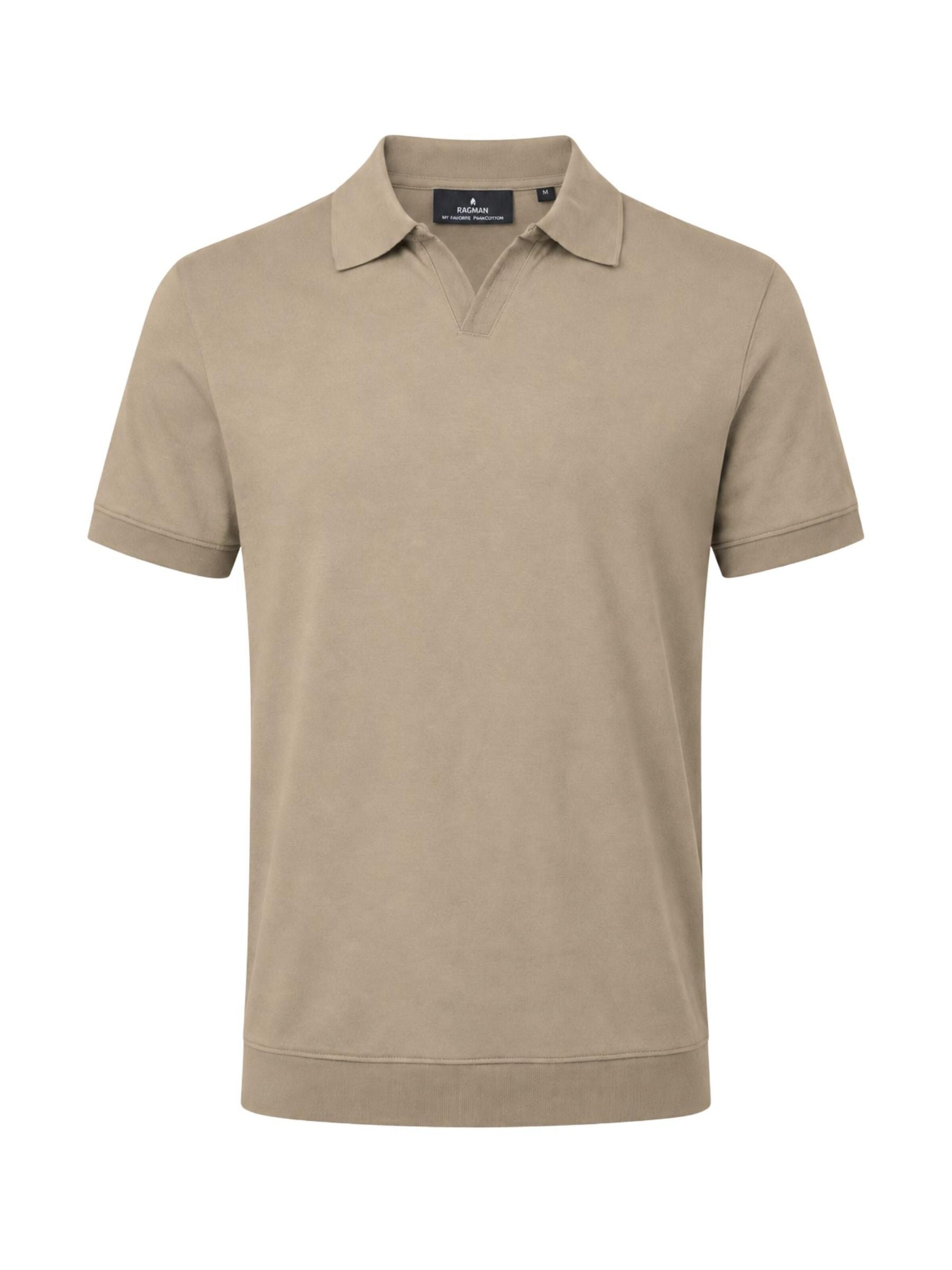 Ragman Shirt 'RAGMAN POLO M/M POLO'‌‌ in Beige: Vorderseite