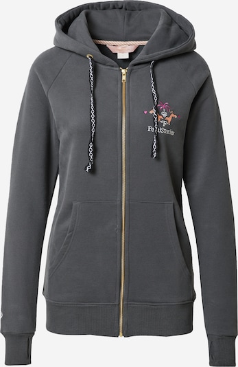 Femi Stories Sweatjacke 'HARUN' in sand / dunkelgrau / pink / weiß, Produktansicht
