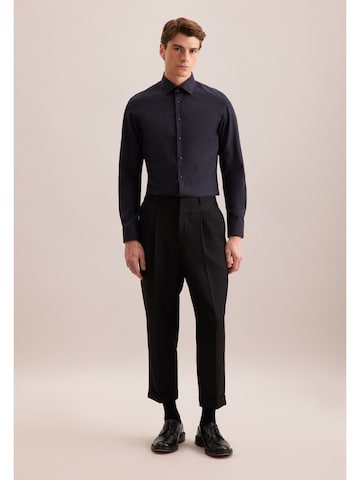 Coupe slim Chemise business 'SMART FLANNELS ' SEIDENSTICKER en bleu