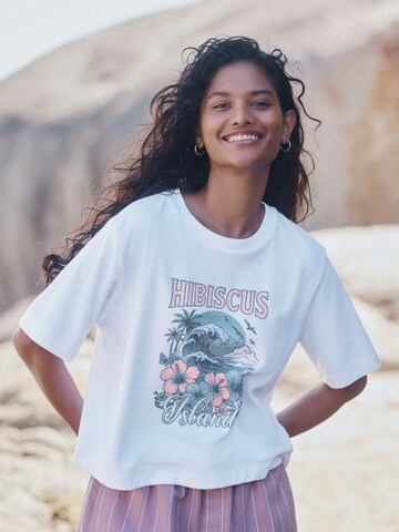 Next Shirts 'Towelling Wave' i hvid