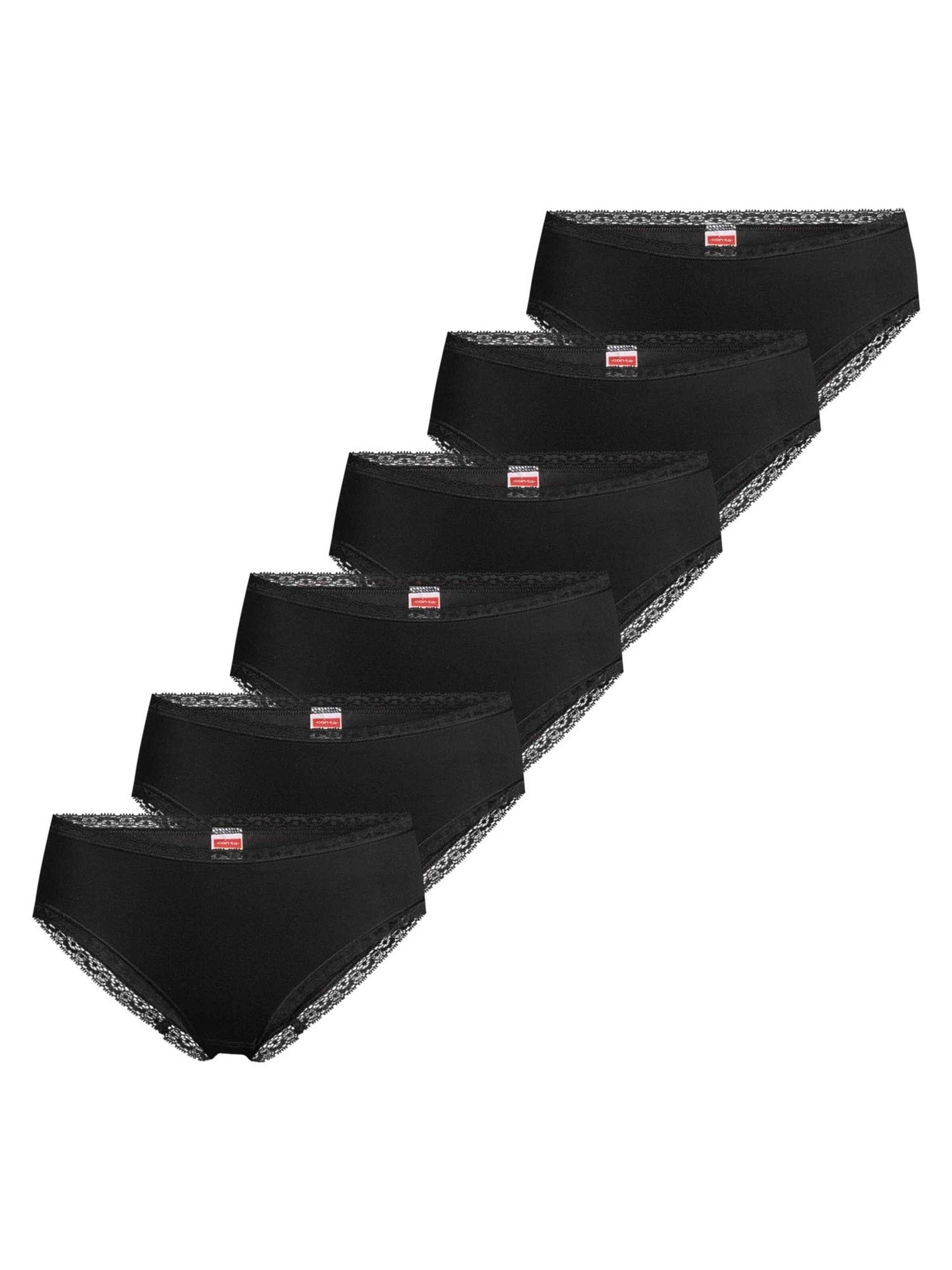 CON-TA Panty 'Modal' in Black: front