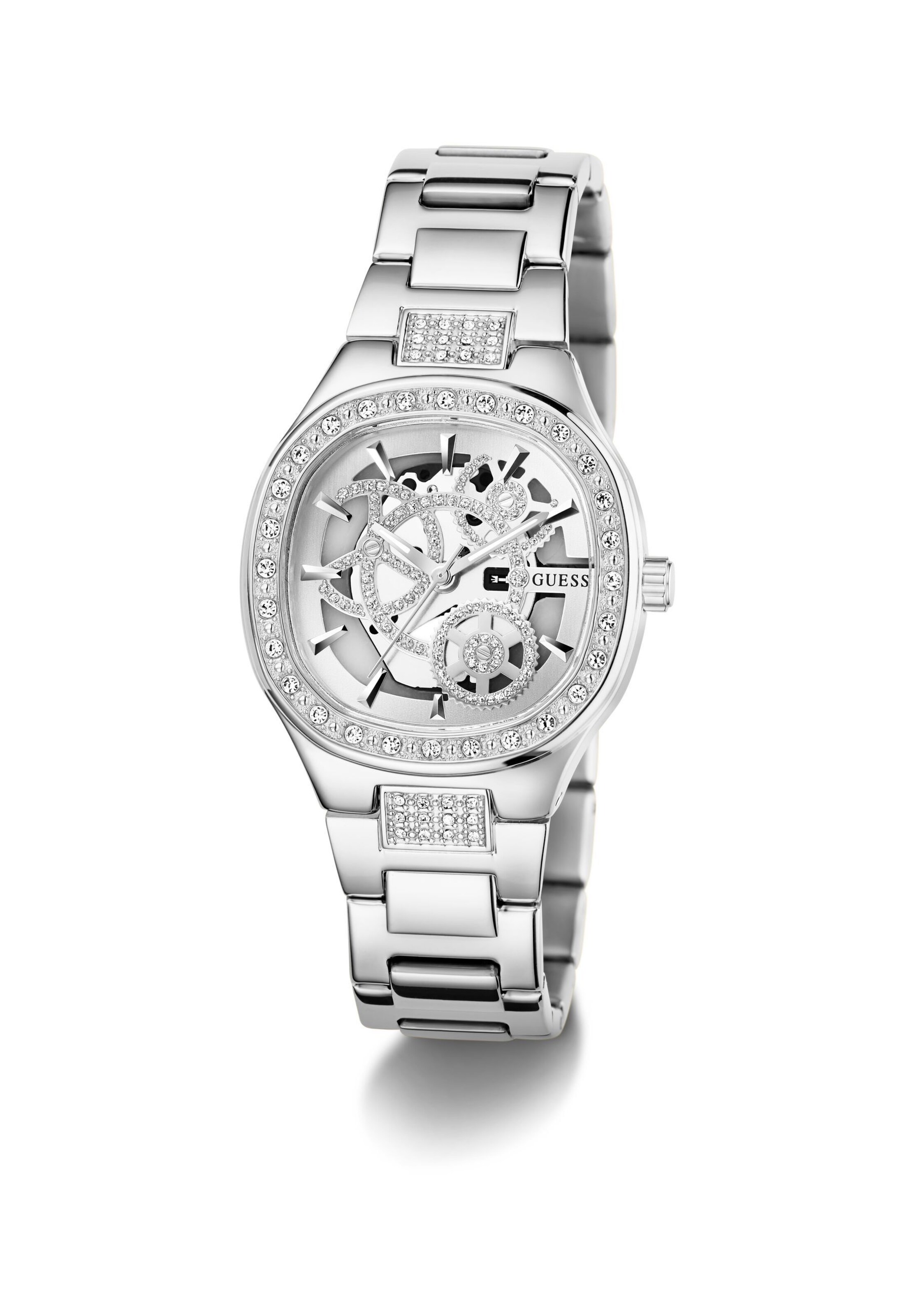 GUESS Analogt ur 'ELECTRA' i sølv