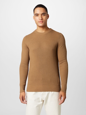 JACK & JONES Sweater 'PERFECT' in Brown: front
