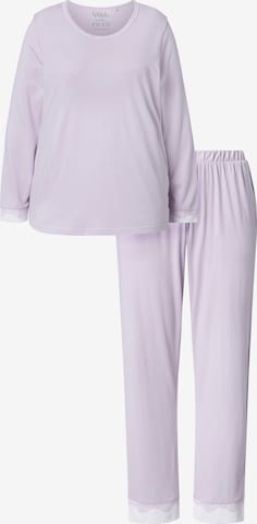 Pyjama Ulla Popken en violet : devant
