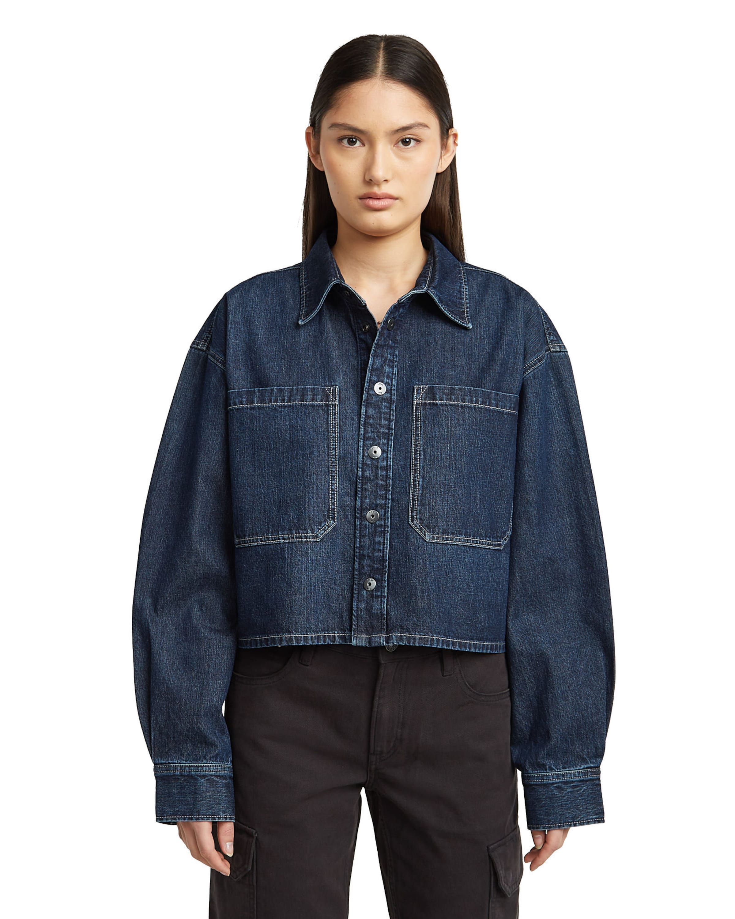 G-STAR Tussenjas in Blauw: voorkant