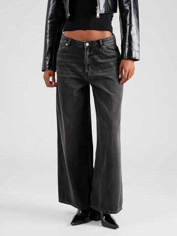 Monki Wide Leg Jeans in Schwarz: Vorderseite