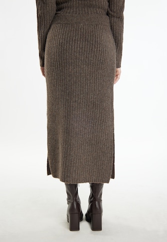 DreiMaster Klassik Skirt 'Ledkin' in Brown