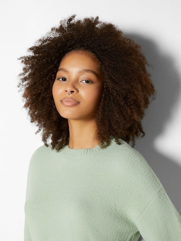 Pull-over Bershka en vert