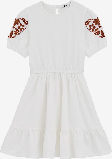 WE Fashion Mekko värissä karmiininpunaine / luonnonvalkoinen, Tuotenäkymä