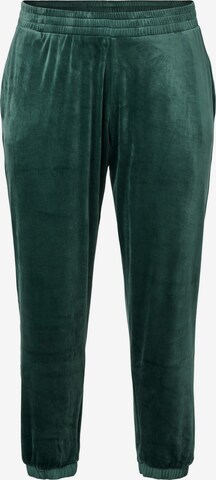 Effilé Pantalon 'Helena' Zizzi en vert : devant