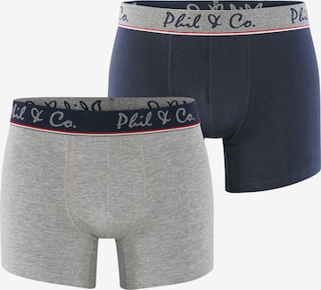 Phil & Co. Berlin Boxershorts 'Retro' in Blauw: voorkant