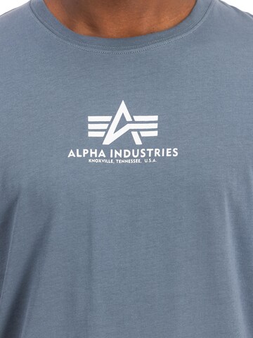 ALPHA INDUSTRIES Shirt 'Basic Mid Logo'‌‌‌‌‌‌ in Blau