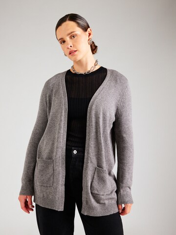 ONLY Carmakoma Плетена жилетка 'CARESLY' в кафяво: отпред