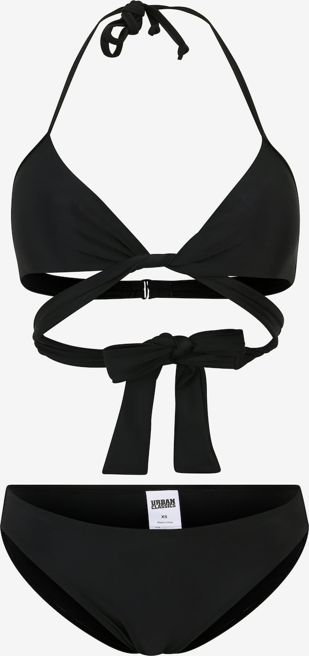 Triunghi Costum de baie două piese de la Urban Classics pe negru: față