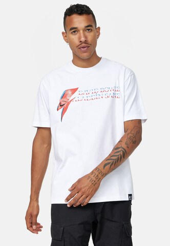 Recovered T-Shirt 'David Bowie Aladdin Sane' in Weiß
