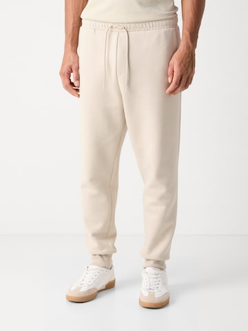 BOSS Green Tapered Broek 'Hadiko' in Beige: voorkant