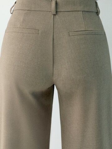 Pull&Bear Wide Leg Hose in Braun