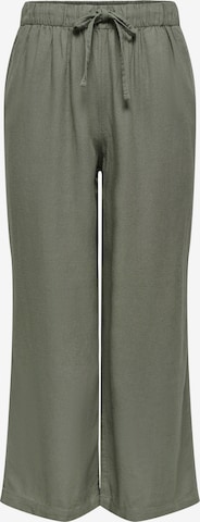 ONLYWide Leg/ Široke nogavice Hlače 'ONLGOA' - zelena boja: prednji dio