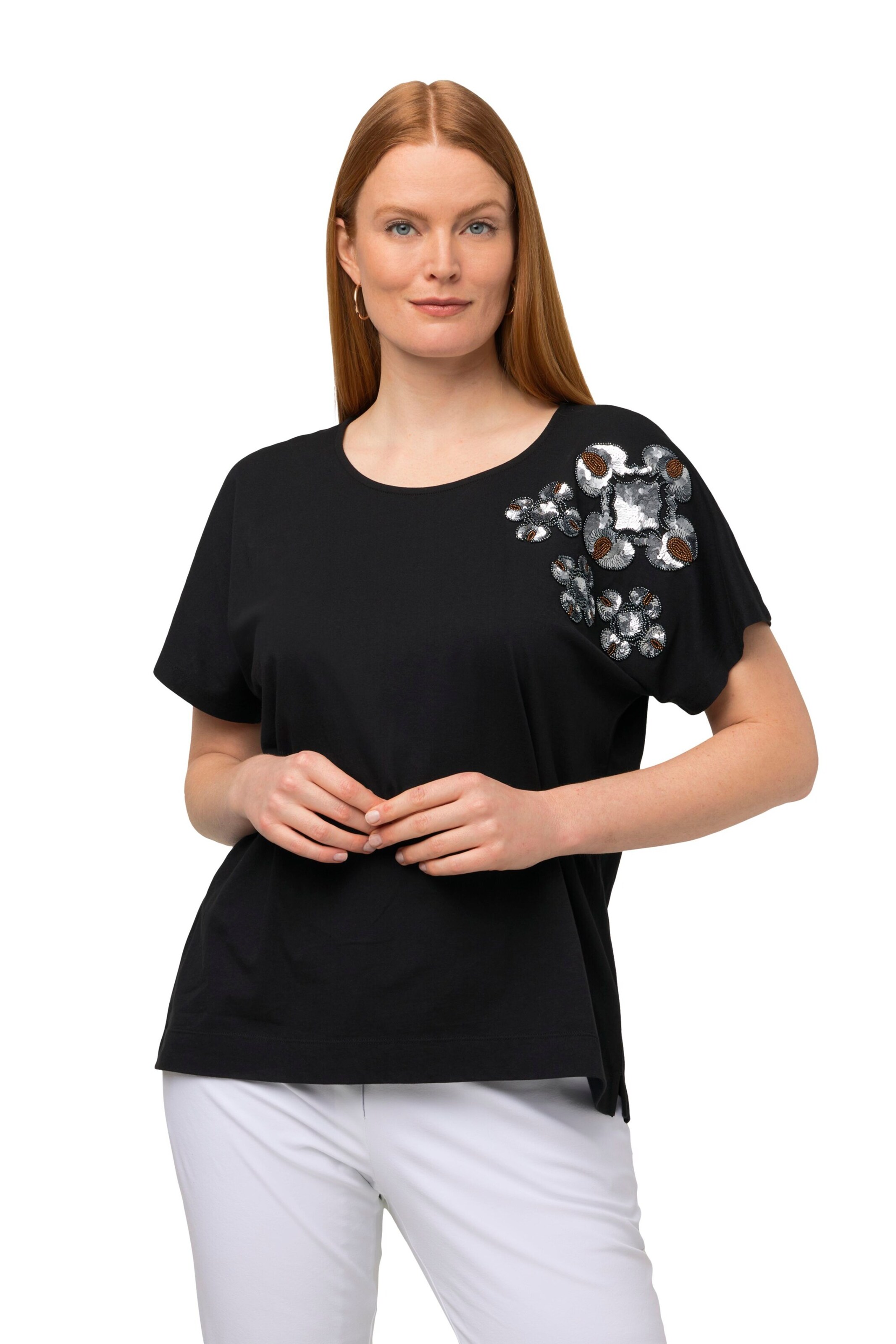 Ulla Popken Shirt in Black: front