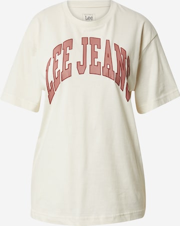 T-shirt Lee en beige : devant