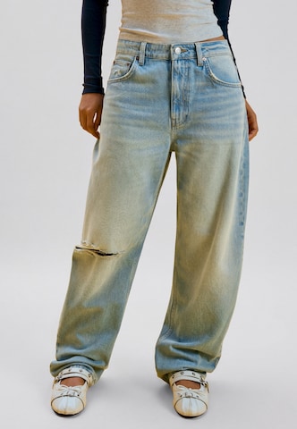 Bershka Barrel Jeans i blå: framsida