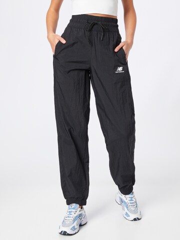 new balance Tapered Workout Pants in Black: front
