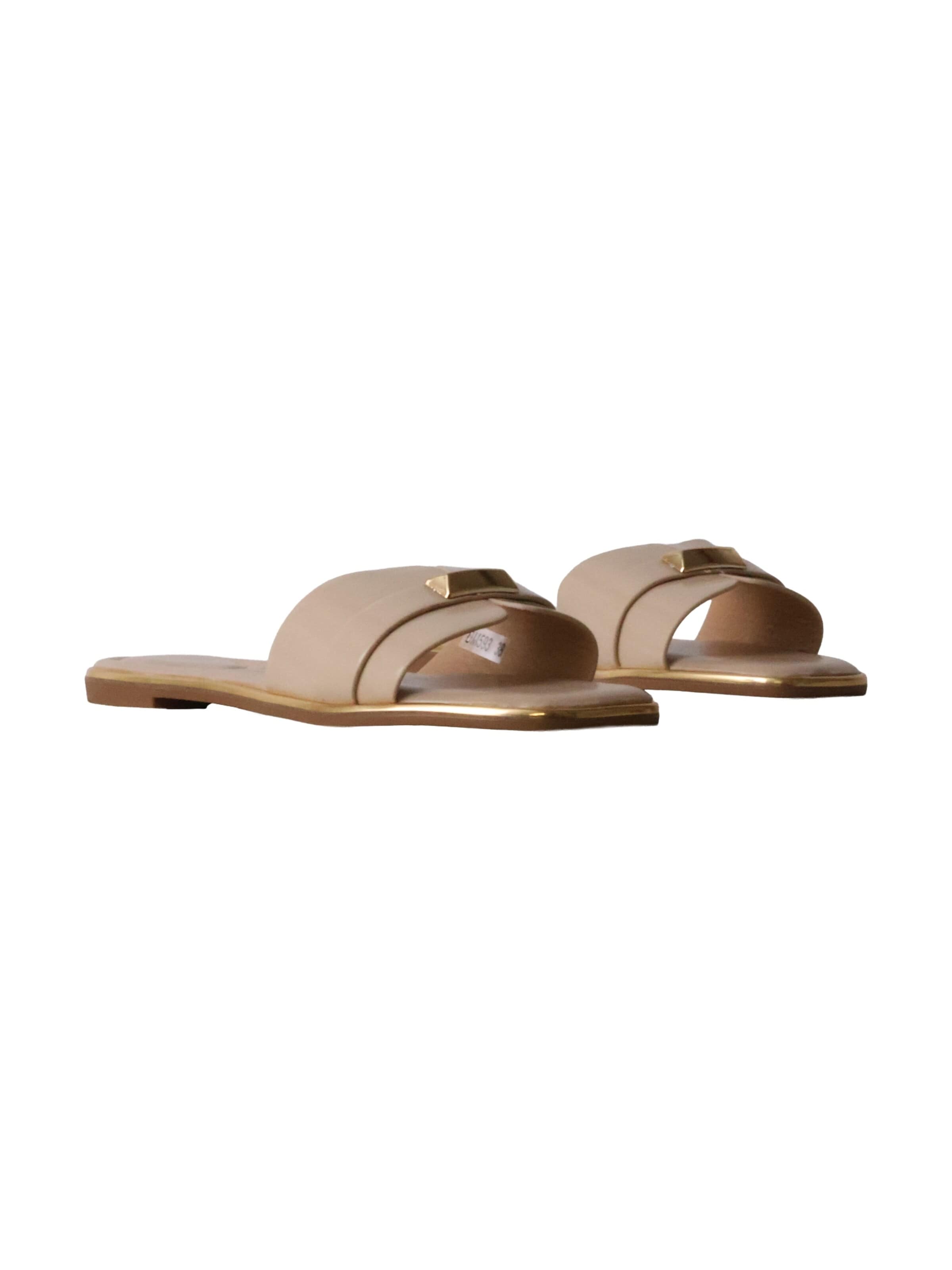 Super Mode - Zapatos abiertos 'Flache Pantoletten zum Hineinschlüpfen' en beige